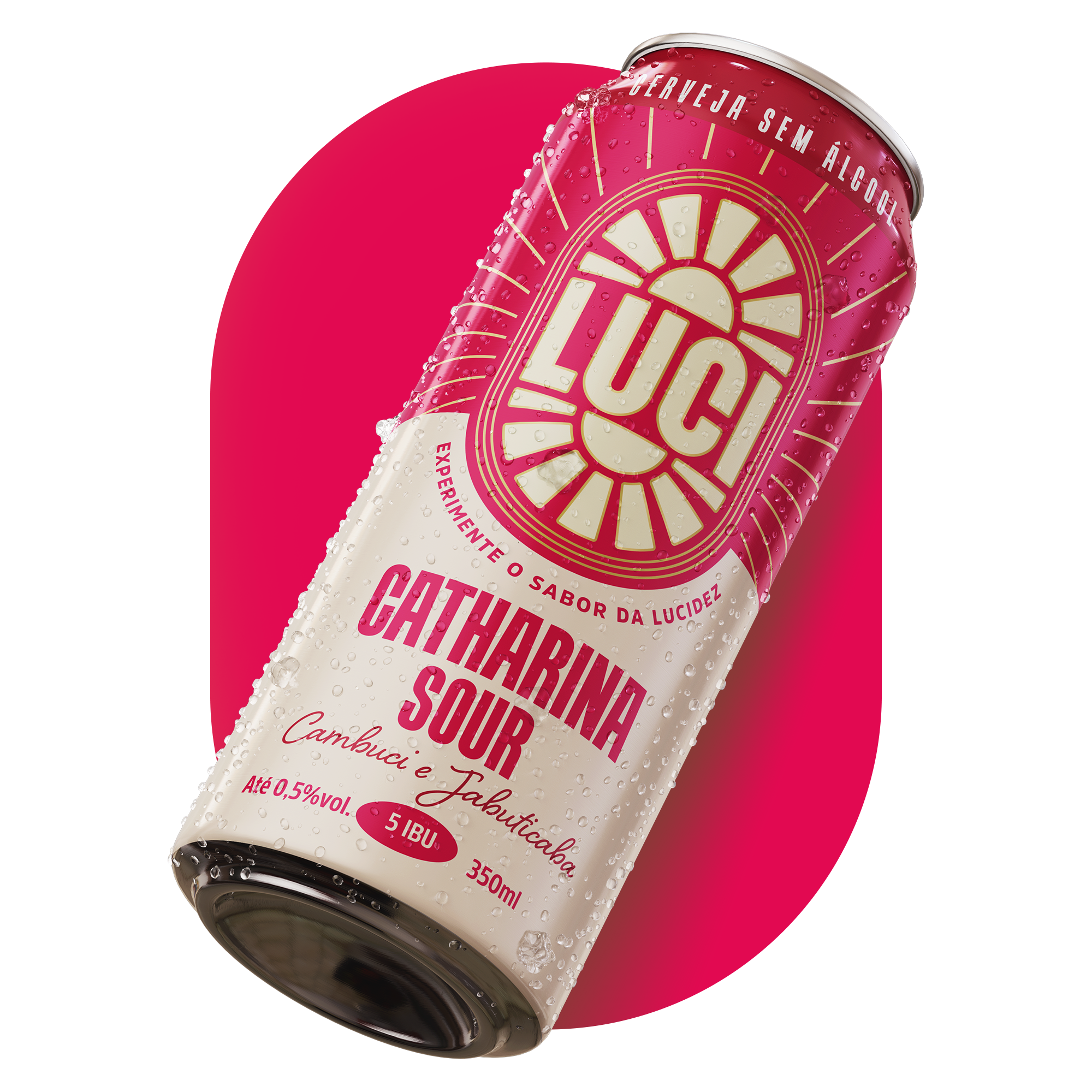 cerveja sem álcool catharina sour Luci™, visão lateral
