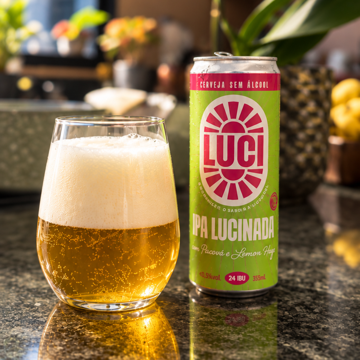 IPA Lucinada Luci® Cerveja sem Álcool Puro Malte
