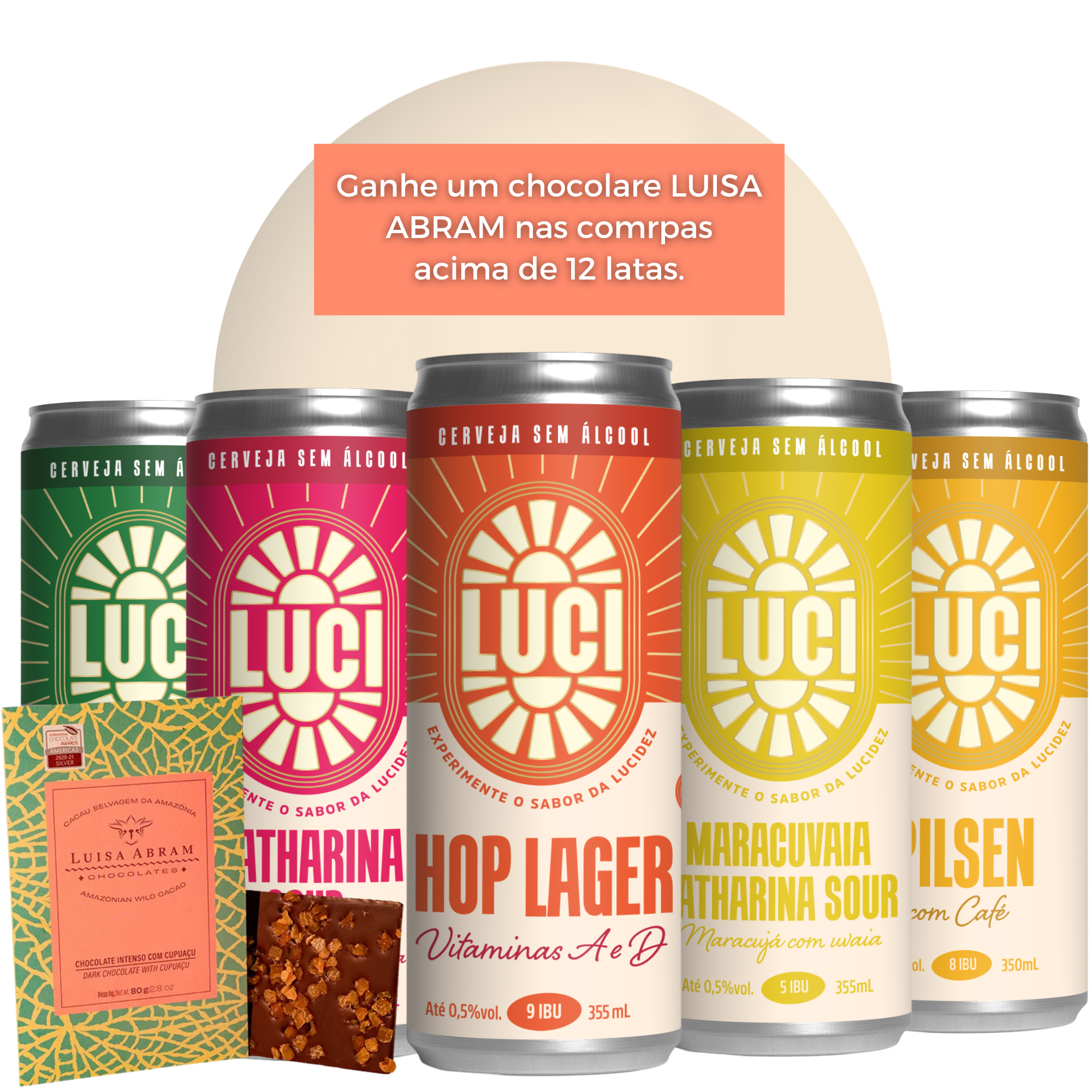 Kit Cervejas Sem Álcool 12 latas Luci™